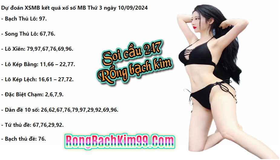 Soi cầu 247 rồng bạch kim ngày 10-09-2024